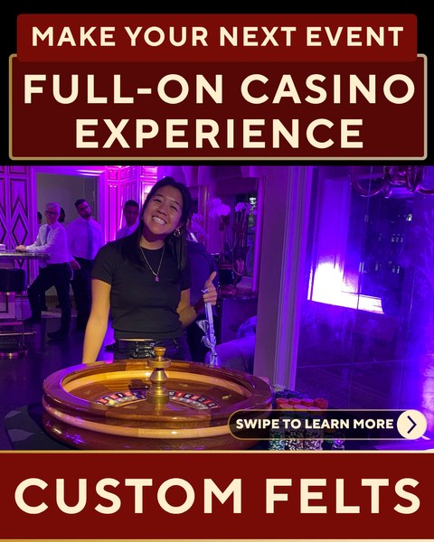 A Casino Parties post about custom felts