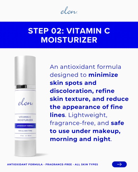 An Elon Essentials skincare routine step post