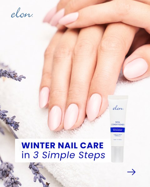 An Elon Essentials winter nail care post