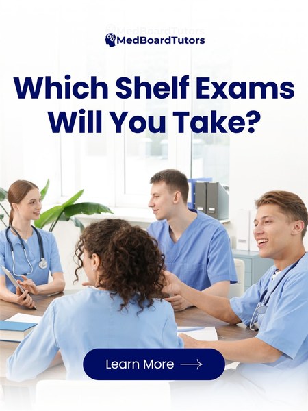 A MedBoardTutors post asking which shelf exams you will take